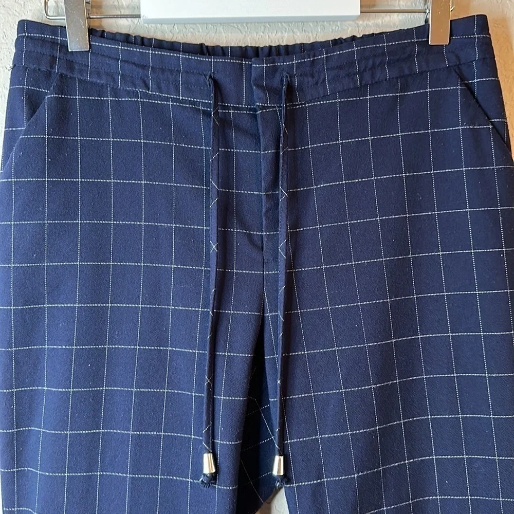 A NEW DAY Blue Plaid Trouser Straight Leg‎ Pants Size S